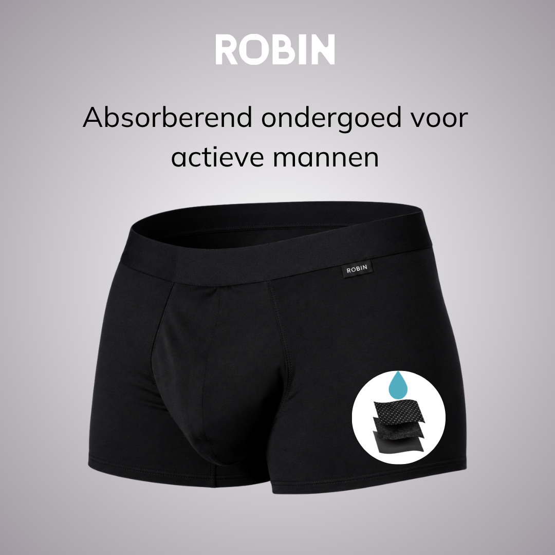 Robin Premium Wasbare Boxershort - Zwart#Kleur_Zwart